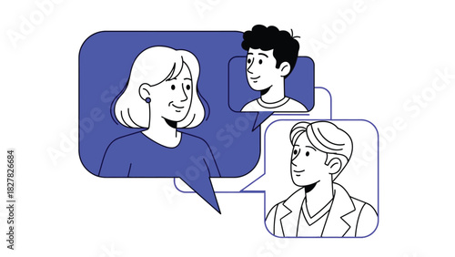 Online video call with family members connecting across distances