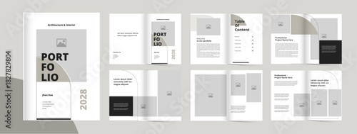 Architecture or Interior Design Portfolio layout professional creative portfolio