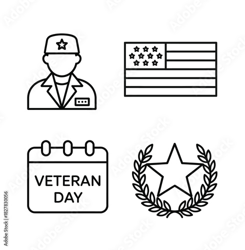 Memorial Day: A symbolic illustration for honoring and remembering those who served in the armed forces, featuring patriotic elements.