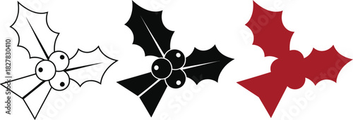 Festive holly berry accents for Christmas designs now