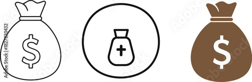 Grab this money bag icon set to elevate your designs