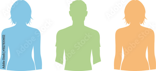 Diverse team silhouettes for modern business branding