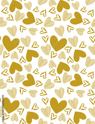 lovely heart seamless pattern design for valentines day wallpaper background 