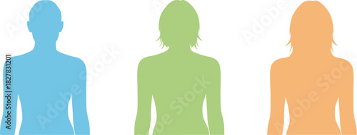 Diverse women silhouettes stylish design for your business