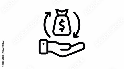 return on investment animated icon - Motion Graphic Elements for Business ,Presentations and Design