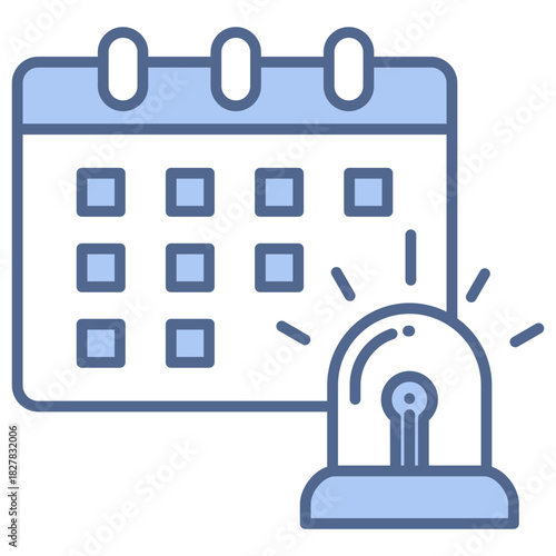 Emergency Schedule Blue Icon