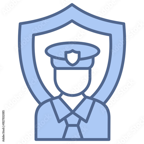 Security Officer Blue Icon