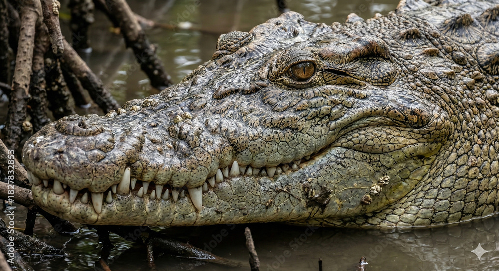Fototapeta premium American alligator in the everglades
