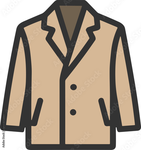 Beige formal blazer flat style icon