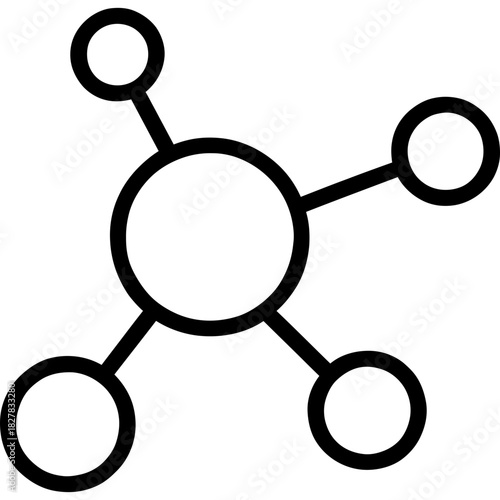 Chemical formula outline icon vector