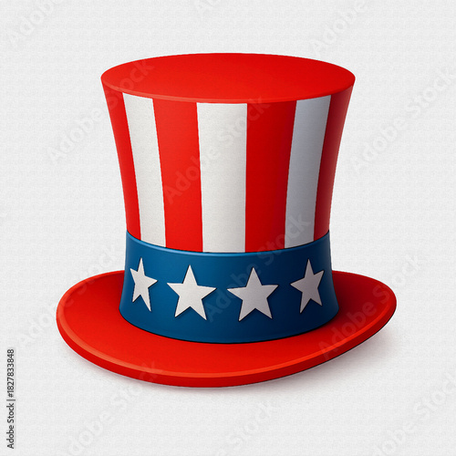 american flag uncle sam  hat oil painting style illustration 