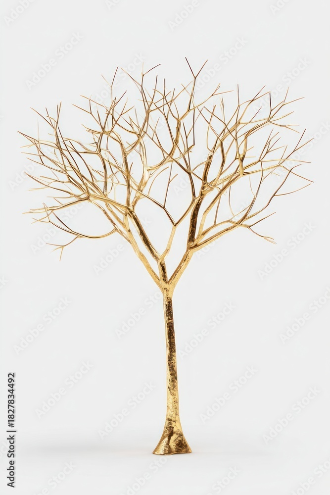 Obraz premium Minimalist sculpture elegant golden.
