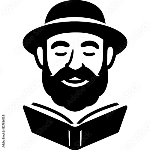 Minimalistic storyteller silhouette