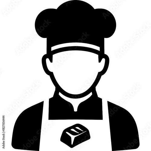 Minimalistic chocolatier silhouette design