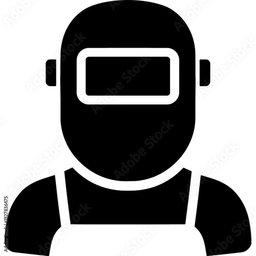 Minimalistic black welder silhouette