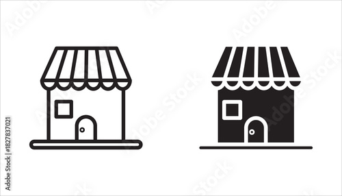 E-commerce icon set with editable strokes. Collection of online shopping thin line icons. Vector illustration. White background.