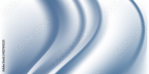 Abstract blue white luxury fabric wave background with copy space. Smooth liquid wave.
