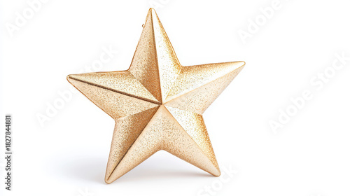 Golden Star: A radiant golden star against a clean backdrop, capturing the essence of elegance and sophistication, ideal for adding a touch of glamour.