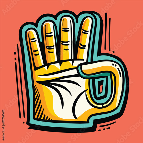 Hand Holding Stop Sign Illustration