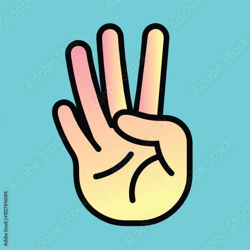 Hand Holding Stop Sign Illustration