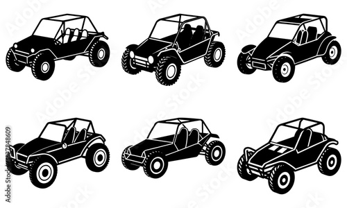 Explore off-road adventures with these rugged dune buggy designs, perfect for recreation, travel, and adventurous escapades, ready for your next project