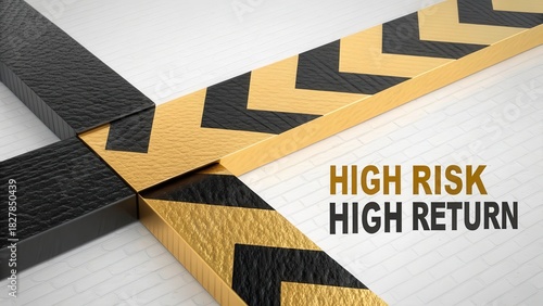 Abstract geometric design with intersecting gold and black planes