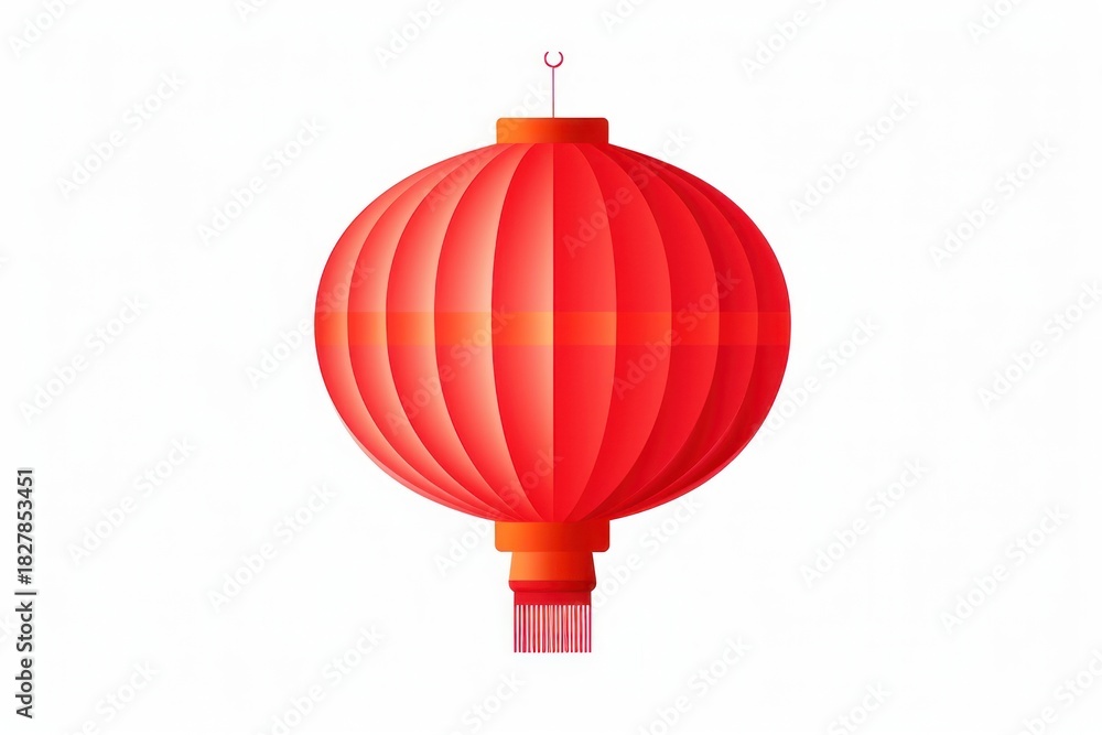 Fototapeta premium Chinese paper lantern balloon white background transportation.