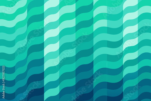 Diagonal Wavy Pattern in Shades of Teal and Blue abstract background