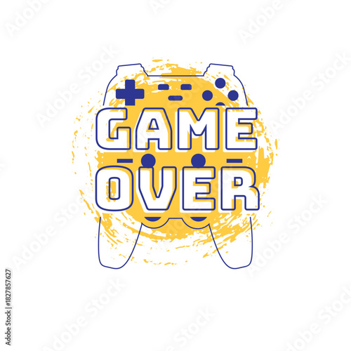 game over typography t shirt design.eps