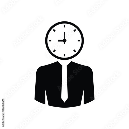 Fast timer work icon simple vector. Night busy. Workplace solitary