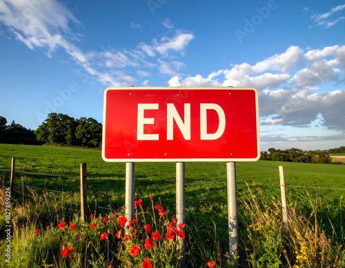 A red sign, 