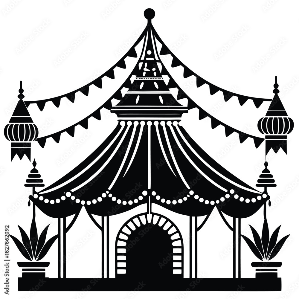 Fototapeta premium vector illustration of a park