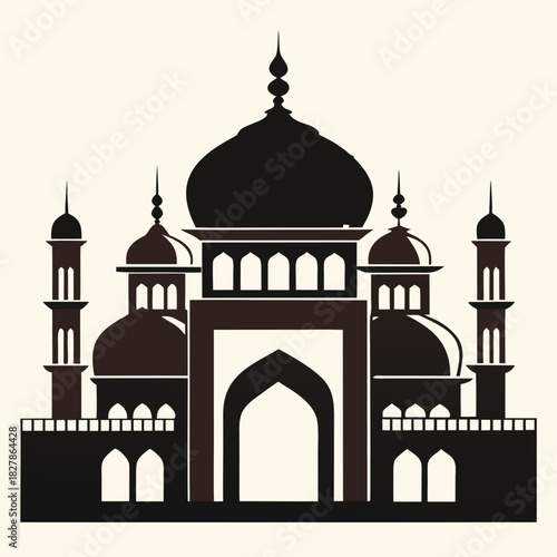 taj mahal vector illustration
