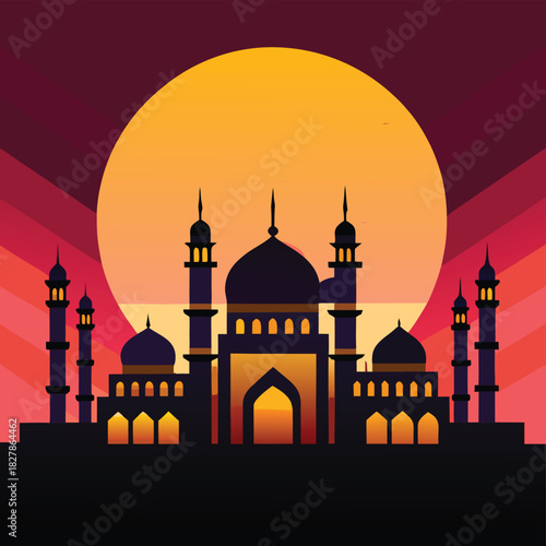 taj mahal vector illustration