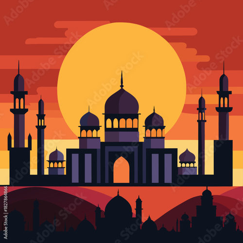 taj mahal silhouette