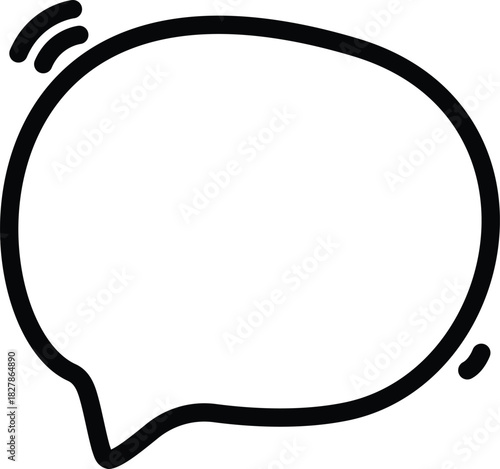 Simple rough chat speech bubble icon