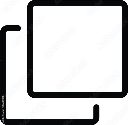 Stacked square layers vector line icon