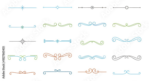 Elegant Dividers Decorative Vector Art Separators for Graphic Design Enhancement
