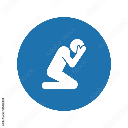 Depression sadness stress icon | mental health vector symbol Vector