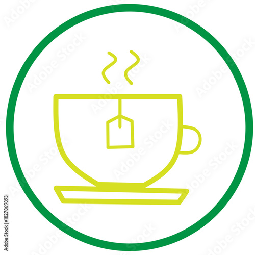 Tea Cup Logo Elements