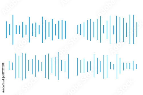 Audio icon in simple flat trend modern graphic design abstract logotype element