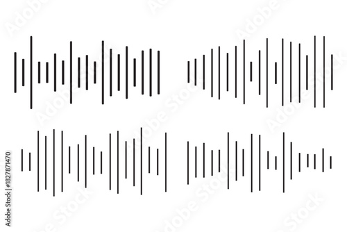 Audio icon in simple flat trend modern graphic design abstract logotype element