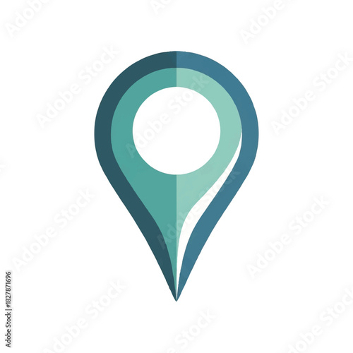 Teal Location Pin Icon Indicating Place for Business Travel
