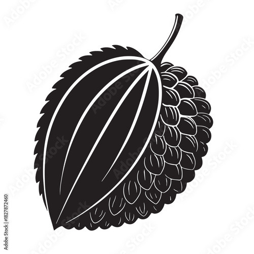 Black Burger Silhouette Vector, High Quality Illustration on White Background