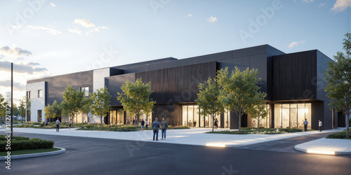 Carbon-neutral data center with advanced cooling systems, automated servers, and energy-efficient materials for a sustainable digital infrastructure.