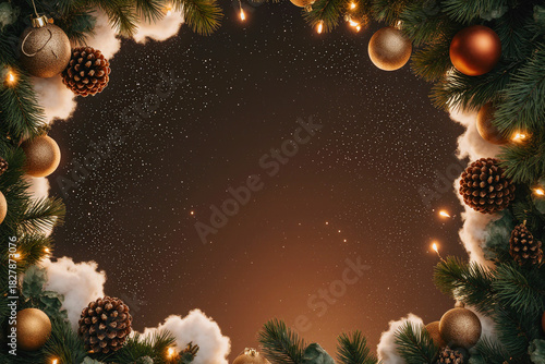 Wallpaper Mural Cozy christmas eve with twinkling lights and falling snow Torontodigital.ca