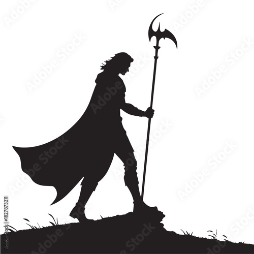 Black myths of immortality Silhouette Vector, High Quality Illustration on White Background