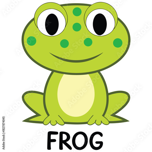 Animal Mascot Design Adorable Cartoon Frog Graphic