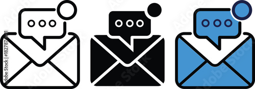 Envelopes mail symbol combined with a headset overlay represents helpdesk emails support tickets and customer service