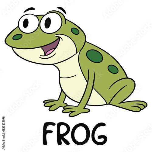 Isolated Frog Graphic for Nature and Wildlife Themes